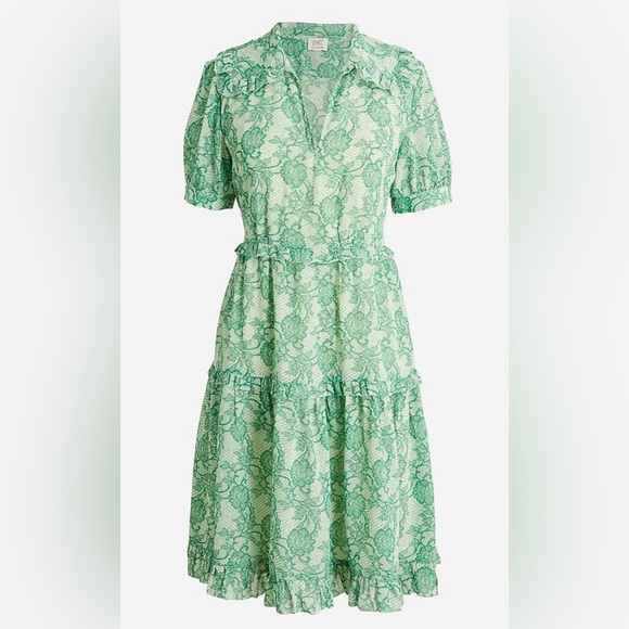J. Crew Green Lace Midi Dress - Picture 3 of 8